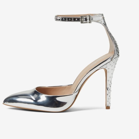 Charles by Charles David Silver Ankle Strap Pump - Picture 5 of 5